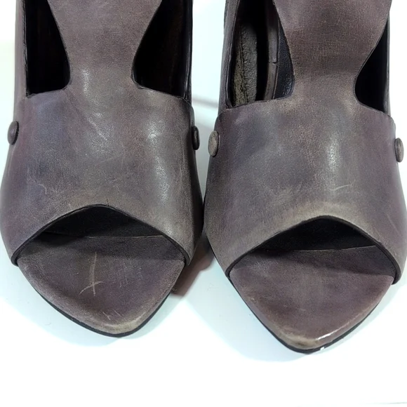 Max Studio Leather Ankle Heels Size 9.5 - Picture 9 of 11
